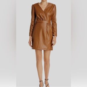 Lucy Paris Tan Faux Leather Dress • NWOT • Size M